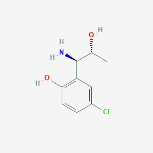 molecular formula C9H12ClNO2 B15236264 2-((1R,2R)-1-Amino-2-hydroxypropyl)-4-chlorophenol 