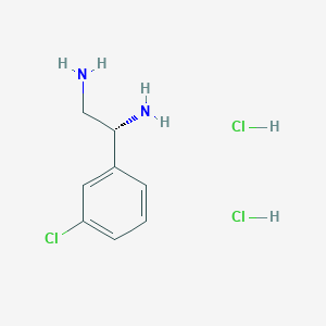 molecular formula C8H13Cl3N2 B15236308 (1R)-1-(3-Chlorophenyl)ethane-1,2-diamine 2hcl 