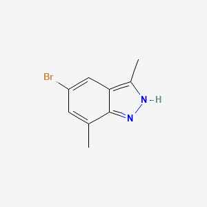 molecular formula C9H9BrN2 B1523633 5-Bromo-3,7-dimethyl-1H-indazole CAS No. 1031417-71-6