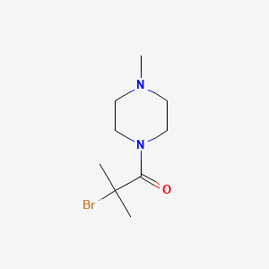 molecular formula C9H17BrN2O B1523634 2-Bromo-2-methyl-1-(4-methylpiperazin-1-yl)propan-1-one CAS No. 1225950-57-1