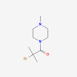 molecular formula C9H17BrN2O B1523634 1-(4-méthylpipérazin-1-yl)-2-bromo-2-méthylpropan-1-one CAS No. 1225950-57-1