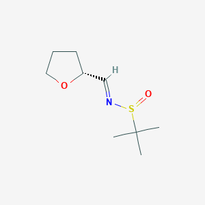 (R)-2-Methyl-N-((E)-(tetrahydrofuran-2-YL)methylene)propane-2-sulfinamide