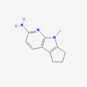 molecular formula C11H13N3 B15236363 8-Methyl-5,6,7,8-tetrahydrocyclopenta[4,5]pyrrolo[2,3-B]pyridin-2-amine 