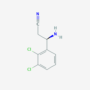 (3R)-3-Amino-3-(2,3-dichlorophenyl)propanenitrile