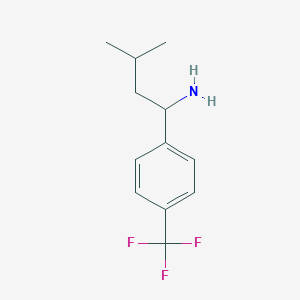 3-Methyl-1-[4-(trifluoromethyl)phenyl]butan-1-amine