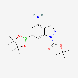 Tert-butyl 4-amino-6-(4,4,5,5-tetramethyl-1,3,2-dioxaborolan-2-YL)-1H-indazole-1-carboxylate