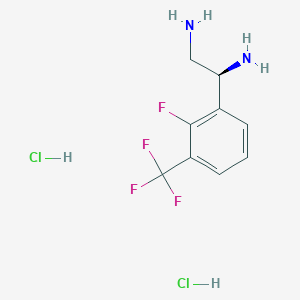 (1S)-1-[2-Fluoro-3-(trifluoromethyl)phenyl]ethane-1,2-diamine 2hcl