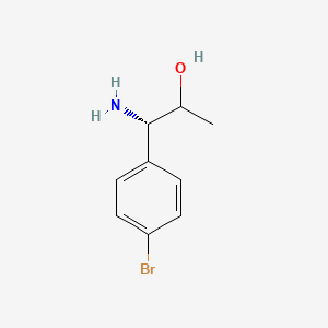 molecular formula C9H12BrNO B15236484 (1S)-1-Amino-1-(4-bromophenyl)propan-2-OL 