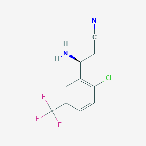 (3S)-3-Amino-3-[2-chloro-5-(trifluoromethyl)phenyl]propanenitrile