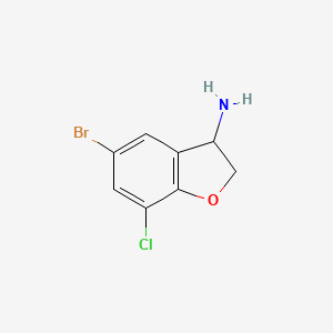 5-Bromo-7-chloro-2,3-dihydro-1-benzofuran-3-amine