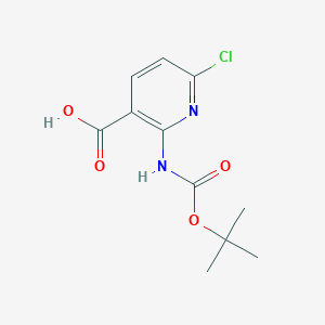molecular formula C11H13ClN2O4 B1523652 2-Boc-amino-6-chloro-nicotinic acid CAS No. 1224194-44-8