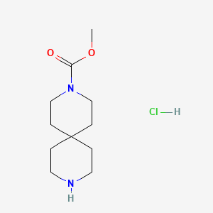 molecular formula C11H21ClN2O2 B15236592 Methyl 3,9-Diazaspiro[5.5]Undecane-3-Carboxylate Hydrochloride 