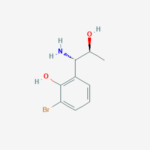 molecular formula C9H12BrNO2 B15236624 2-((1S,2S)-1-Amino-2-hydroxypropyl)-6-bromophenol 