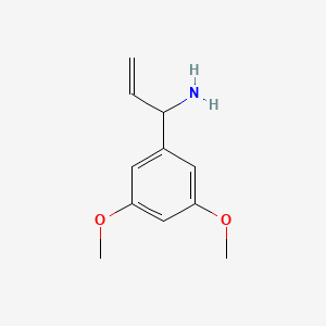 molecular formula C11H15NO2 B15236638 1-(3,5-Dimethoxyphenyl)prop-2-EN-1-amine 