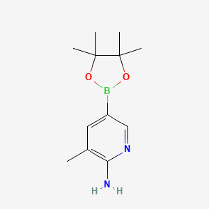 molecular formula C12H19BN2O2 B1523669 3-Methyl-5-(4,4,5,5-tetramethyl-1,3,2-dioxaborolan-2-yl)pyridin-2-amine CAS No. 1111637-91-2