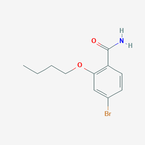 molecular formula C11H14BrNO2 B1523670 4-Bromo-2-butoxybenzamide CAS No. 1257665-13-6