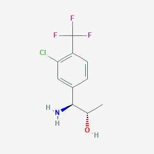 molecular formula C10H11ClF3NO B15236749 (1S,2S)-1-Amino-1-[3-chloro-4-(trifluoromethyl)phenyl]propan-2-OL 