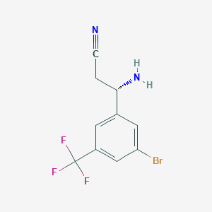 (3S)-3-Amino-3-[5-bromo-3-(trifluoromethyl)phenyl]propanenitrile