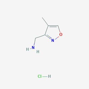 molecular formula C5H9ClN2O B15236800 (4-Methylisoxazol-3-YL)methanaminehcl 