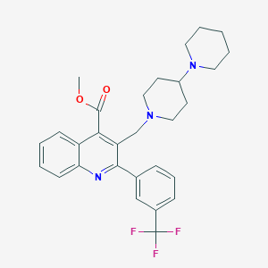 Methyl 3-([1,4'-bipiperidin]-1'-ylmethyl)-2-(3-(trifluoromethyl)phenyl)quinoline-4-carboxylate