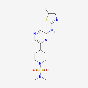 N,N-Dimethyl-4-(6-((5-methylthiazol-2-YL)amino)pyrazin-2-YL)piperidine-1-sulfonamide