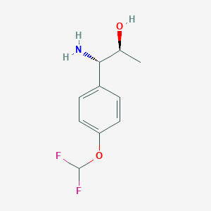 molecular formula C10H13F2NO2 B15236870 (1S,2S)-1-Amino-1-[4-(difluoromethoxy)phenyl]propan-2-OL 