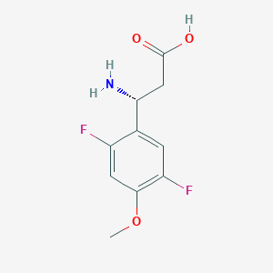 molecular formula C10H11F2NO3 B15236874 (3R)-3-Amino-3-(2,5-difluoro-4-methoxyphenyl)propanoic acid 