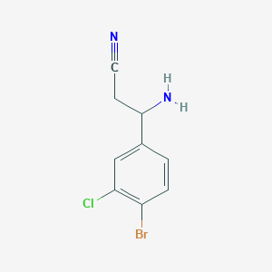 3-Amino-3-(4-bromo-3-chlorophenyl)propanenitrile