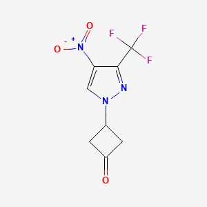 3-(4-Nitro-3-(trifluoromethyl)-1H-pyrazol-1-YL)cyclobutan-1-one