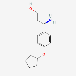 (3R)-3-Amino-3-(4-cyclopentyloxyphenyl)propan-1-OL