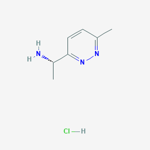 molecular formula C7H12ClN3 B15236941 (S)-1-(6-Methylpyridazin-3-YL)ethan-1-amine hcl 