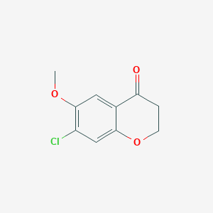 molecular formula C10H9ClO3 B15236942 7-Chloro-6-methoxychroman-4-one 