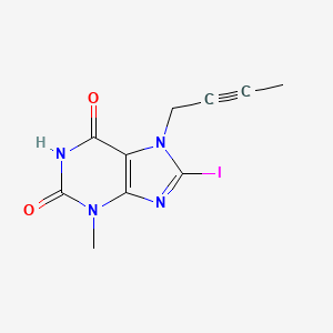 molecular formula C10H9IN4O2 B15236951 7-(But-2-YN-1-YL)-8-iodo-3-methyl-3,7-dihydro-1H-purine-2,6-dione 