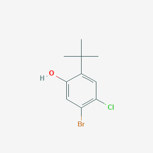 molecular formula C10H12BrClO B15236954 5-Bromo-2-(tert-butyl)-4-chlorophenol 