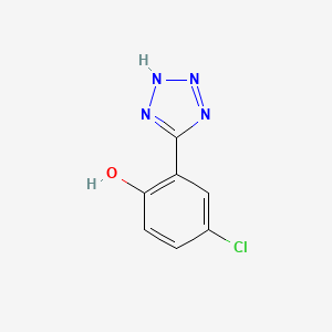 molecular formula C7H5ClN4O B15236962 4-Chloro-2-(2H-tetrazol-5-YL)phenol 