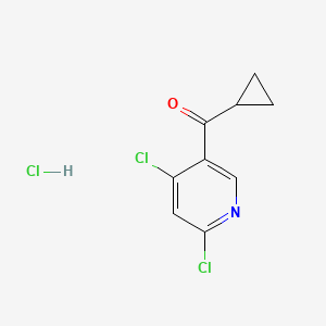 molecular formula C9H8Cl3NO B15236974 Cyclopropyl(4,6-dichloropyridin-3-YL)methanone hcl 