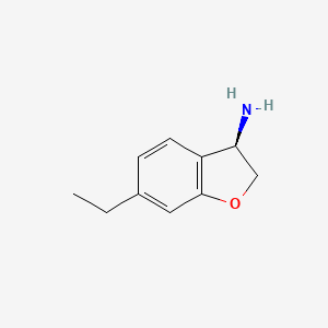 molecular formula C10H13NO B15236985 (3R)-6-Ethyl-2,3-dihydrobenzo[B]furan-3-ylamine 