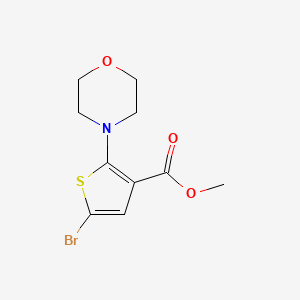 molecular formula C10H12BrNO3S B15236991 Methyl 5-bromo-2-morpholinothiophene-3-carboxylate 