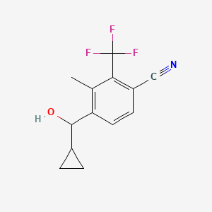 4-(Cyclopropyl(hydroxy)methyl)-3-methyl-2-(trifluoromethyl)benzonitrile