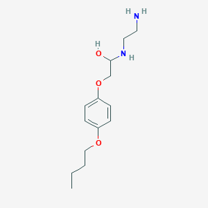 molecular formula C14H24N2O3 B15237019 1-((2-Aminoethyl)amino)-2-(4-butoxyphenoxy)ethan-1-OL 