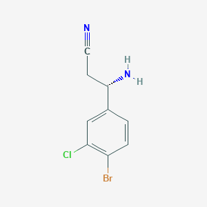 (3S)-3-Amino-3-(4-bromo-3-chlorophenyl)propanenitrile