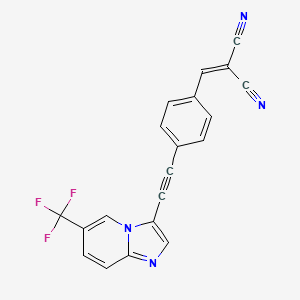 2-((4-(2-(6-(Trifluoromethyl)-imidazo[1,2-a]pyridin-3-yl)ethynyl)phenyl)methylene)malononitrile