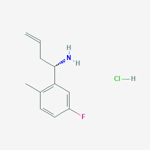 molecular formula C11H15ClFN B15237057 (S)-1-(5-Fluoro-2-methylphenyl)but-3-EN-1-amine hcl 