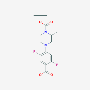 Tert-butyl 4-(2,5-difluoro-4-(methoxycarbonyl)phenyl)-2-methylpiperazine-1-carboxylate