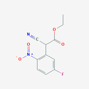 Ethyl 2-cyano-2-(5-fluoro-2-nitrophenyl)acetate