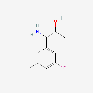 molecular formula C10H14FNO B15237104 1-Amino-1-(3-fluoro-5-methylphenyl)propan-2-OL 