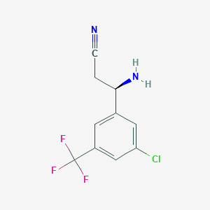 (3R)-3-Amino-3-[5-chloro-3-(trifluoromethyl)phenyl]propanenitrile