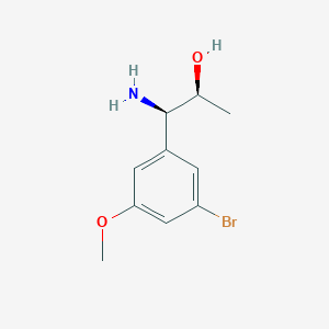 molecular formula C10H14BrNO2 B15237153 (1R,2S)-1-Amino-1-(3-bromo-5-methoxyphenyl)propan-2-OL 