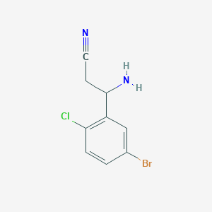 3-Amino-3-(5-bromo-2-chlorophenyl)propanenitrile