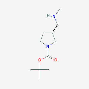 molecular formula C11H22N2O2 B1523717 (R)-tert-Butyl 3-((methylamino)methyl)pyrrolidine-1-carboxylate CAS No. 404594-16-7
